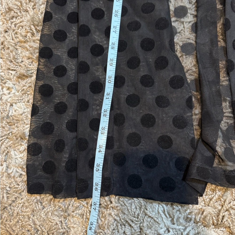 Robert Kitchen Sheer Black Polka Dot Mesh Jacket size Large - Picture 11 of 12